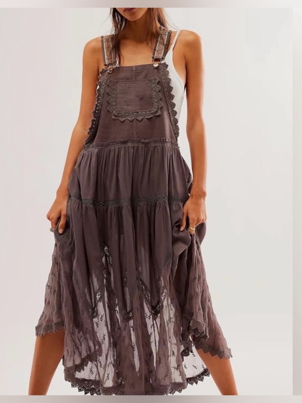 #1193 Brown Boutique Overall Dress
